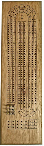 Cribbage 3 Track Oak
