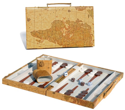Backgammon, 15" Tan Map