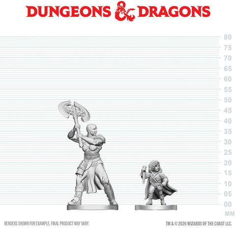 DND UNPAINTED MINIS WV29 GOLIATH BARBARIAN & HALFLING ROGUE (36/144)