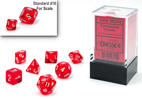 MINI TRANSLUCENT 7-DIE SET RED/WHITE