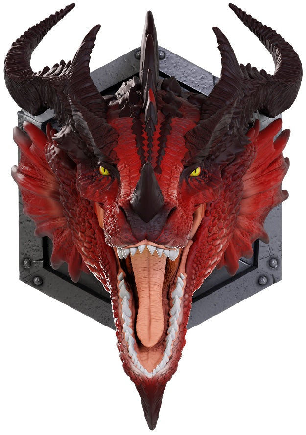 DND REPLICAS OF THE REALMS RED DRAGON 12" TROPHY PLAQUE