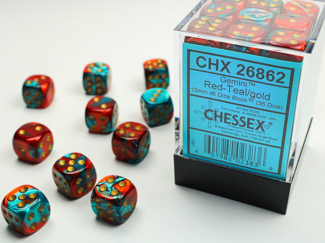 GEMINI 36D6 RED-TEAL/GOLD 12MM