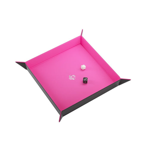 Gamegenic Square Pink and Black Dice Tray