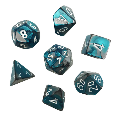 MINI GEMINI 7-DIE SET STEEL-TEAL/WHITE CHX20656