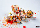 Chessex BRUSH 7-DIE SET POLYHEDRAL SUNRISE/BLACK