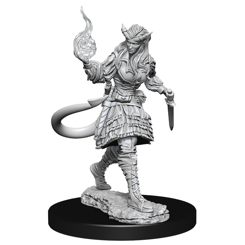 Female Tiefling Sorcerer D&D Unpainted Minis WV15