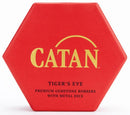 CATAN PREM ROBBER/METAL DICE SET TIGER'S EYE