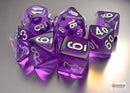 MINI TRANSLUCENT 7-DIE SET PURPLE/WHITE CHX20377