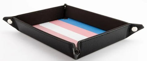 FOLD UP DICE VELVET TRAY PRIDE TRANSGENDER