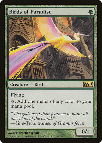 MTG Birds of Paradise 4ED 英語　極楽鳥　miscut Birds of Paradise [Magic 2011] | MTG Single | Obsidian Games