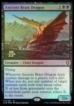 Ancient Brass Dragon [Commander Legends: Battle for Baldur's Gate  Prerelease Promos] | MTG Single