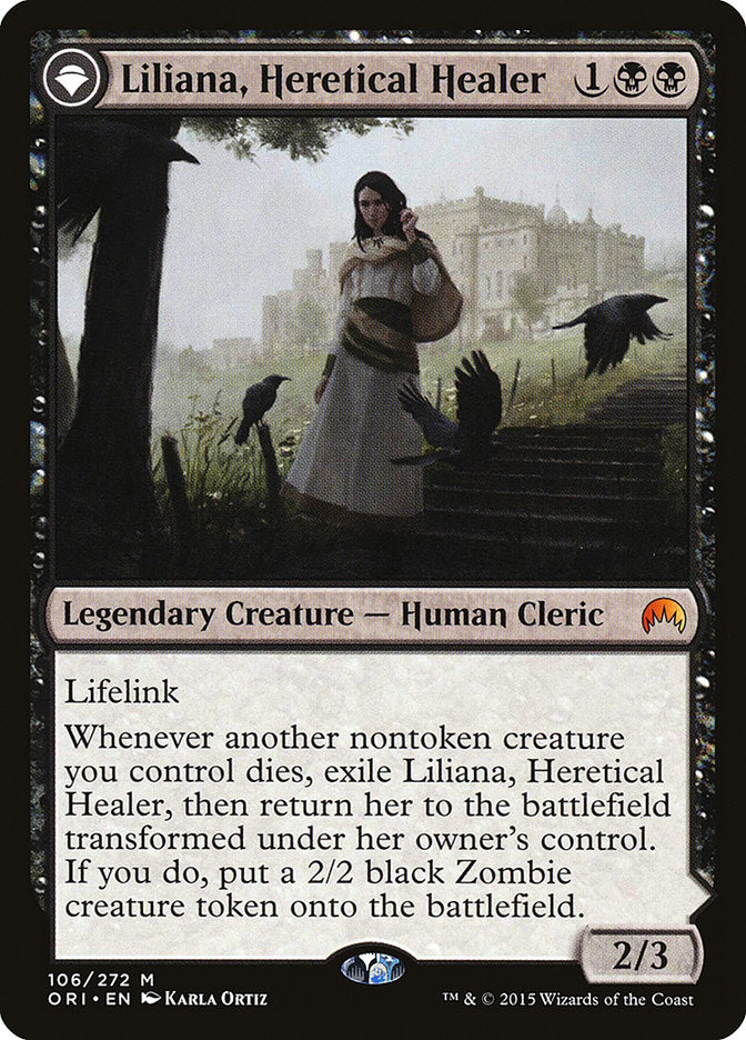 Liliana, Heretical Healer // Liliana, Defiant Necromancer [Magic