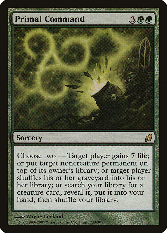 mtg shuffle graveyard into library cards Primal Command [Lorwyn] | MTG Single