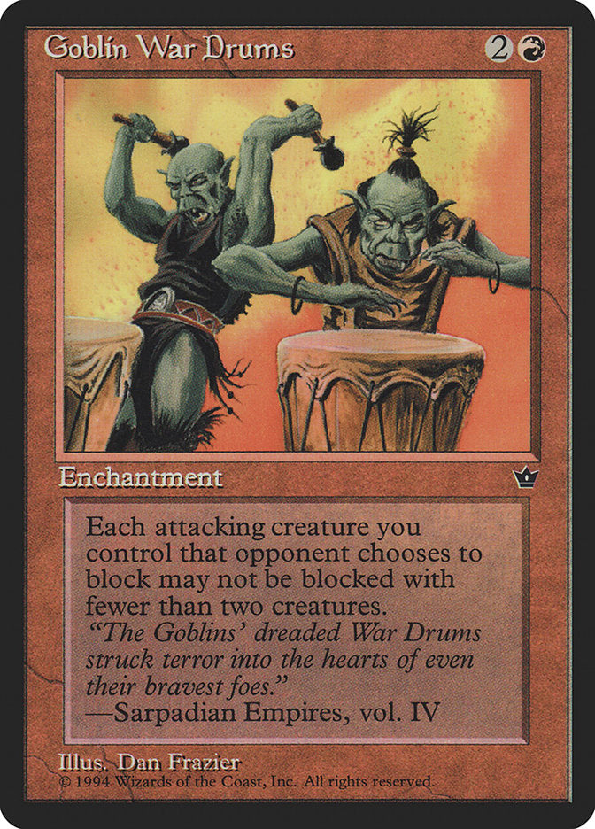 Goblin War Drums (Dan Frazier) [Fallen Empires] | MTG Single