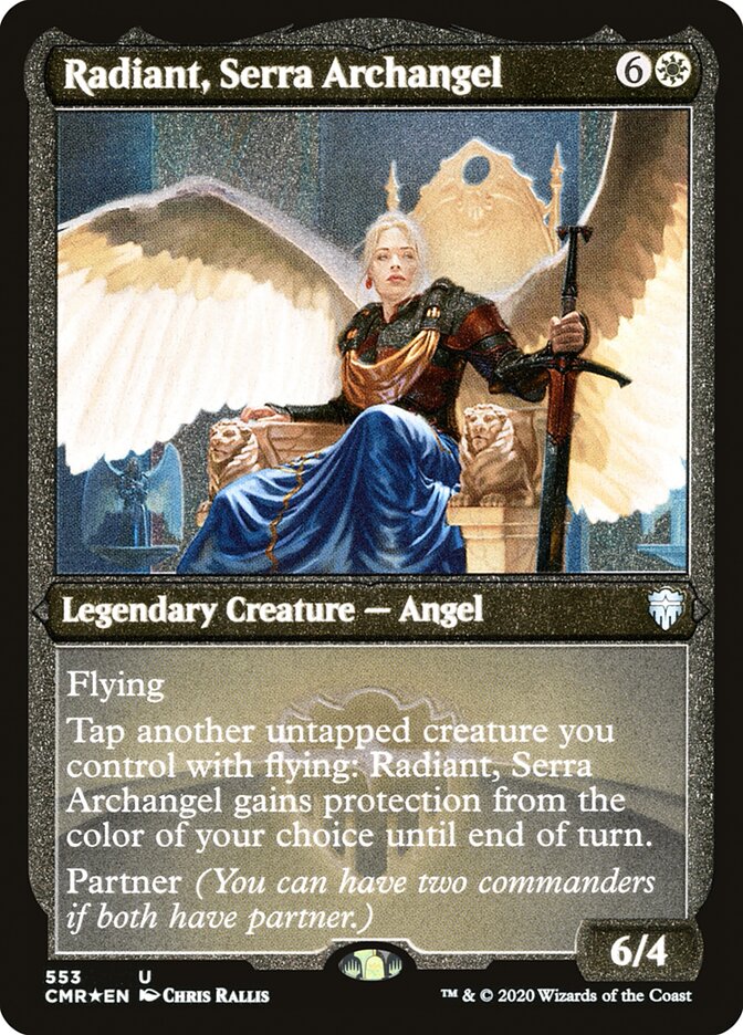 Radiant, Serra Archangel (Etched) [Commander Legends] | MTG Single
