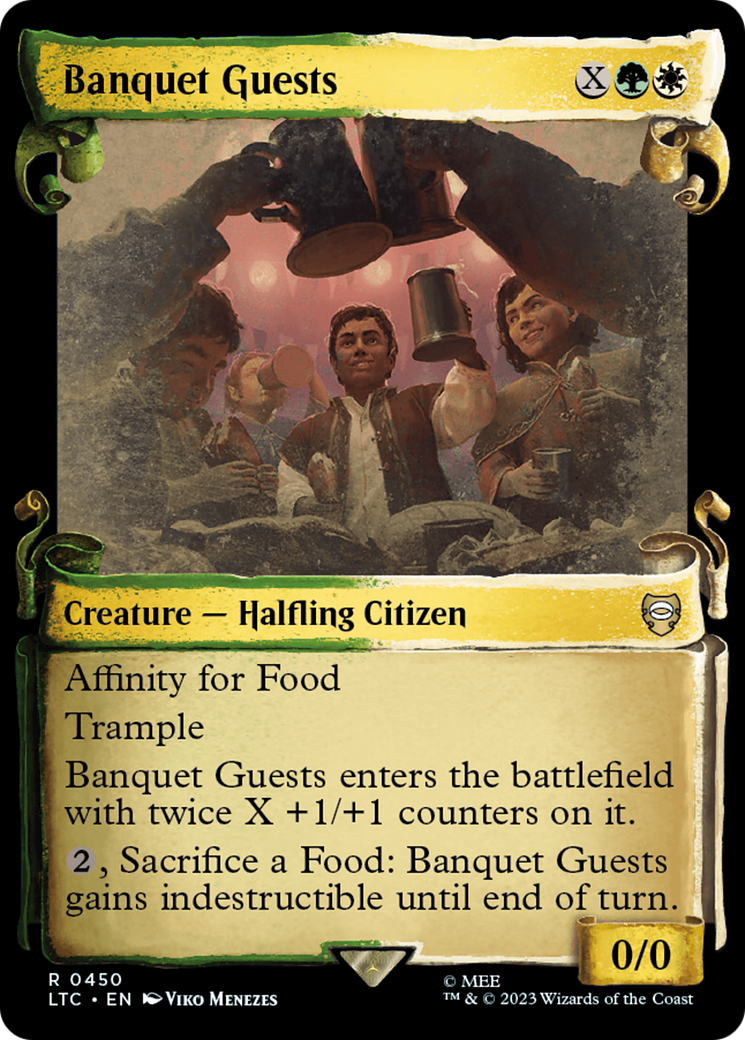 how thick is a mtg card Banquet Guests [The Lord of the Rings: Tales of Middle-Earth Commander  Showcase Scrolls] | MTG Single