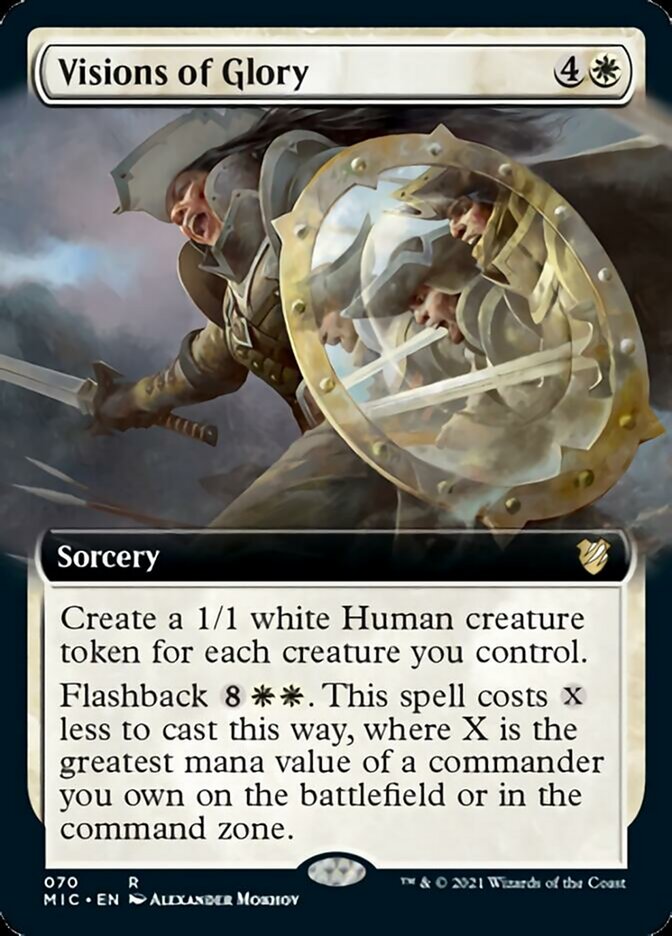 Visions of Glory (Extended Art) [Innistrad: Midnight Hunt Commander] | MTG  Single