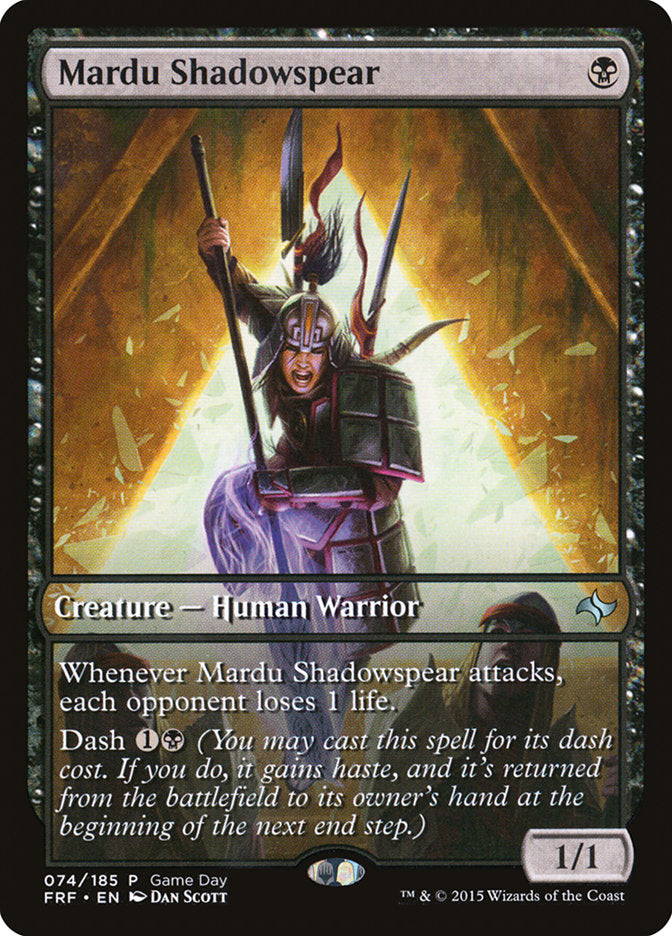 Mardu Shadowspear (Game Day) [Fate Reforged Promos] | MTG Single